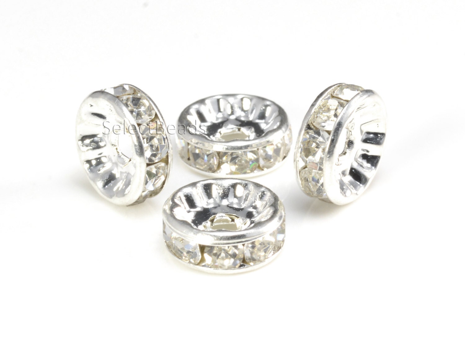Clear Crystal Rhinestone Beads - Rhinestone Jewelry Components ...