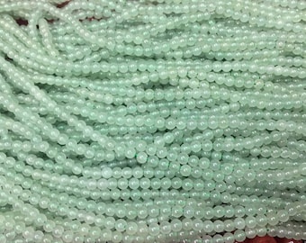 small green aventurine beads - green gemstone beads - green stone spacer beads - 2mm 3mm tiny beads for jewelry making  - 15inch