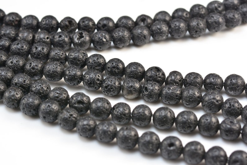 Natural Lava Rock Beads black Volcanic Rock Beads Lava Rock Etsy