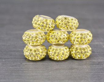 rhinestone beads,11x7mm rondell beads, crystal beads,copper  beads,copper beads,solid color charm beads
