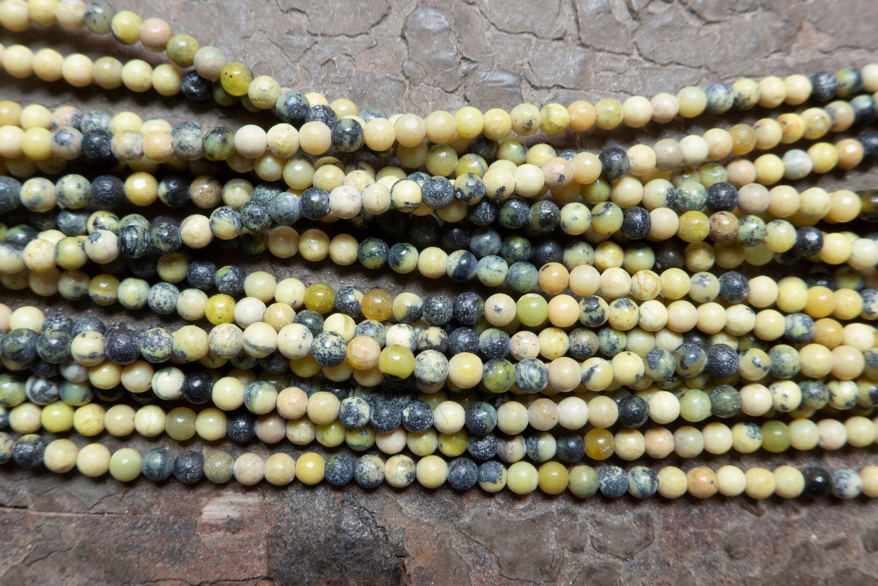 Natural Yellow Turquoise 2mm Beads 3mm Yellow Gemstone Beads Etsy Canada