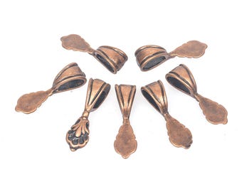 glue on jewelry bails - bails for pendants - wholesale jewelry findings - - wholesale silver findings - metal jewelry findings
