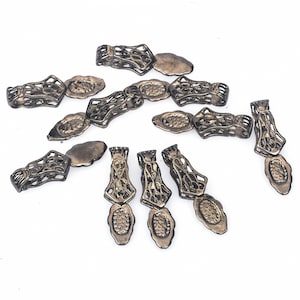 brass glue on pendant bails - metal bails for glue on jewelry - bails for pendant making - wholesale glue on bails -pendant fingdings