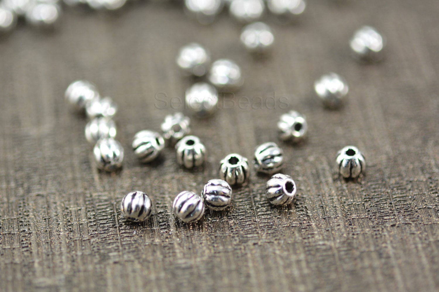 10-40pcs REAL 925 Sterling Silver Round Beads Spacer Beads Silver Bead for Jewelry  Making Findings Bracelet Necklace Accessories