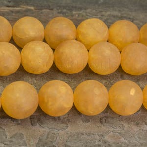 matte resin amber beads -  synthetic amber jewelry beads - orange amber round beads -  amber beads supplies - 8-14mm beads -15 inch