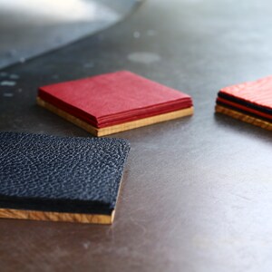 Eco-conscious Leather Coasters | Set of 6
