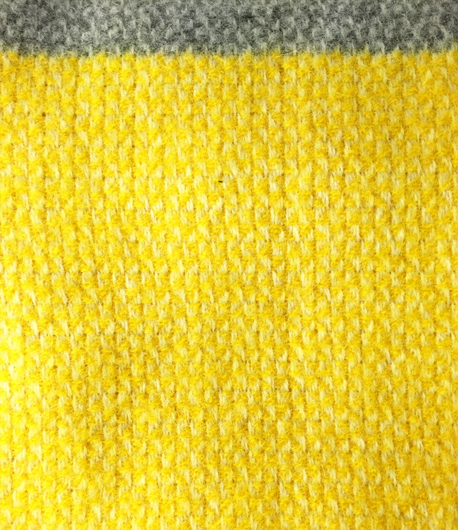 Yellow Grey Throw Blanket 100 Wool Yellow Grey Sofa Throw Etsy