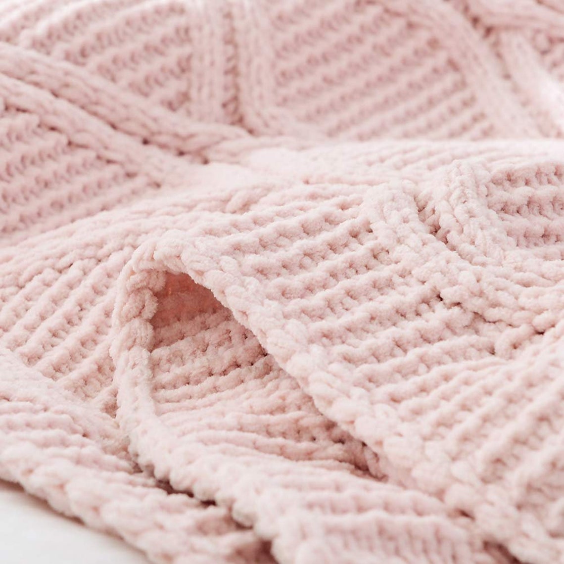 Pink Pom Pom Throw Blanket Fluffy Pom Pom Throw Pink Knitted Etsy