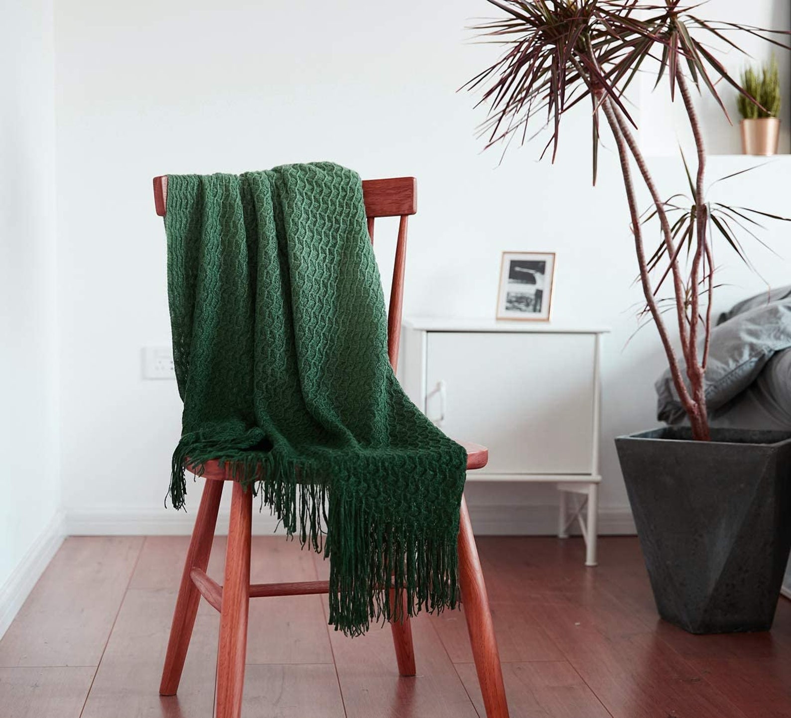 Ombre Green Throw Blanket Knitted Green Sofa Throw Green Bed Etsy UK