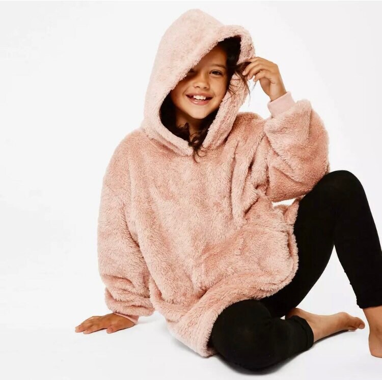 Pink Hooded Blanket Kids Pink Hoodie Oversized Hoodie Kids | Etsy