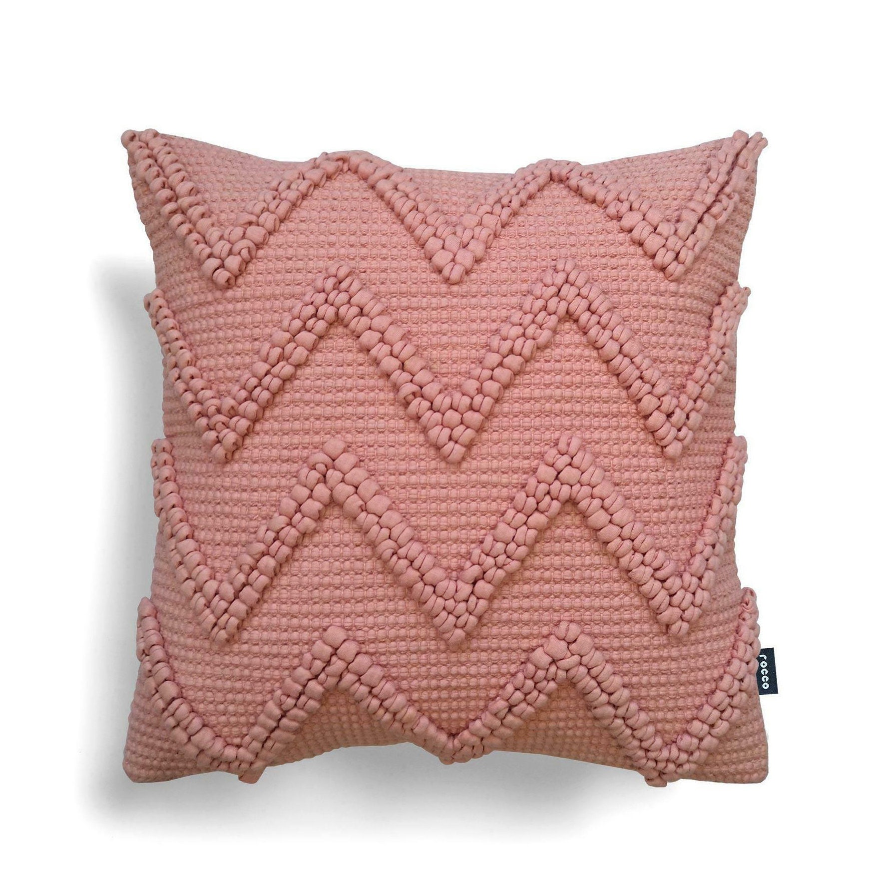 Pink Woven Boho Cushion Pink Cushion Tufted Cushion | Etsy