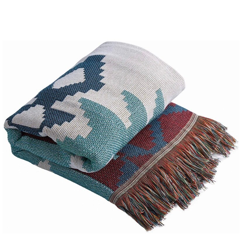 Tapestry Throw Blanket Boho Throw Blanket Woven Fringed Etsy UK