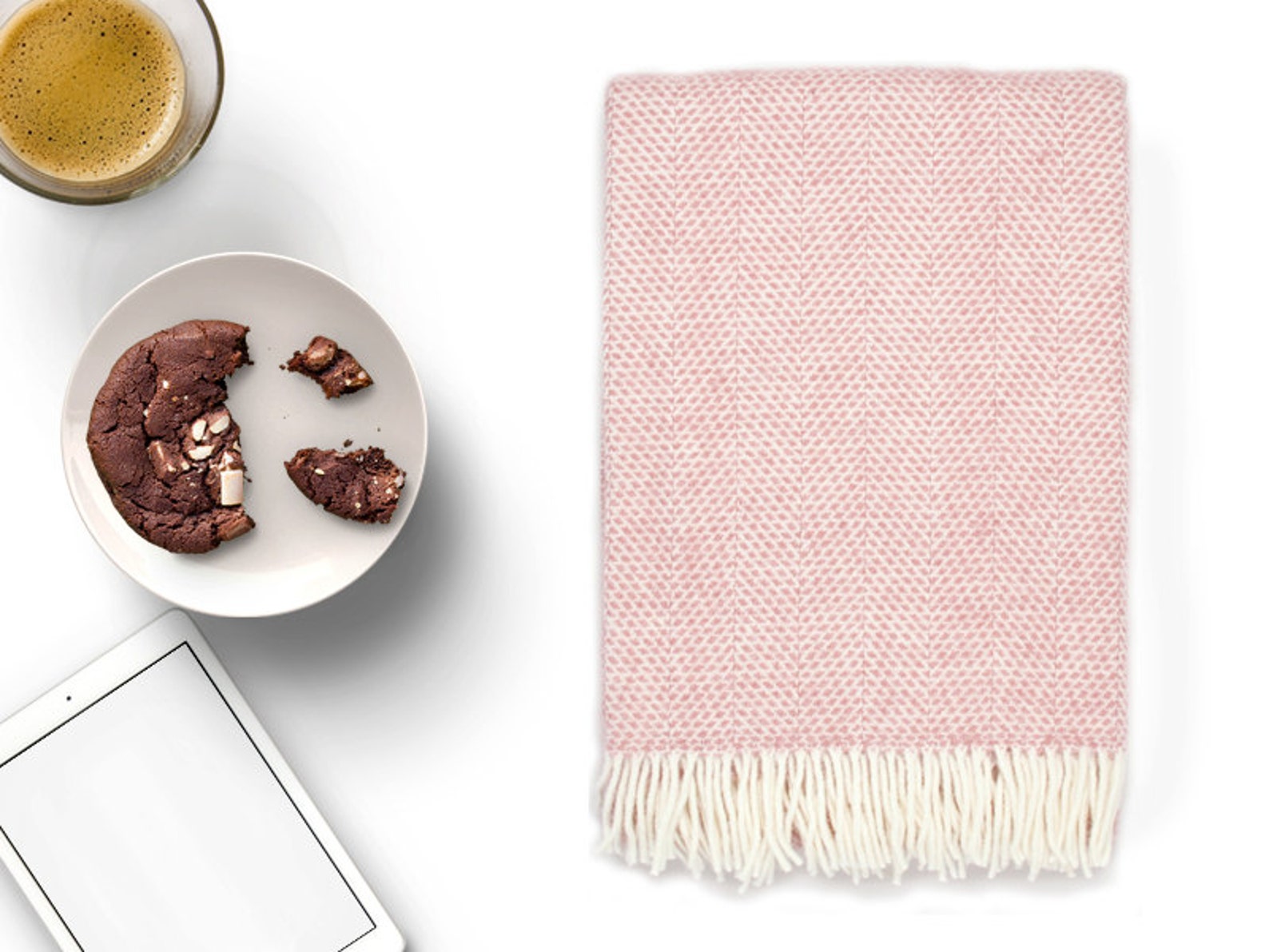 Pink Throw Blanket 100 Wool Light Pink Sofa Throw Light Etsy