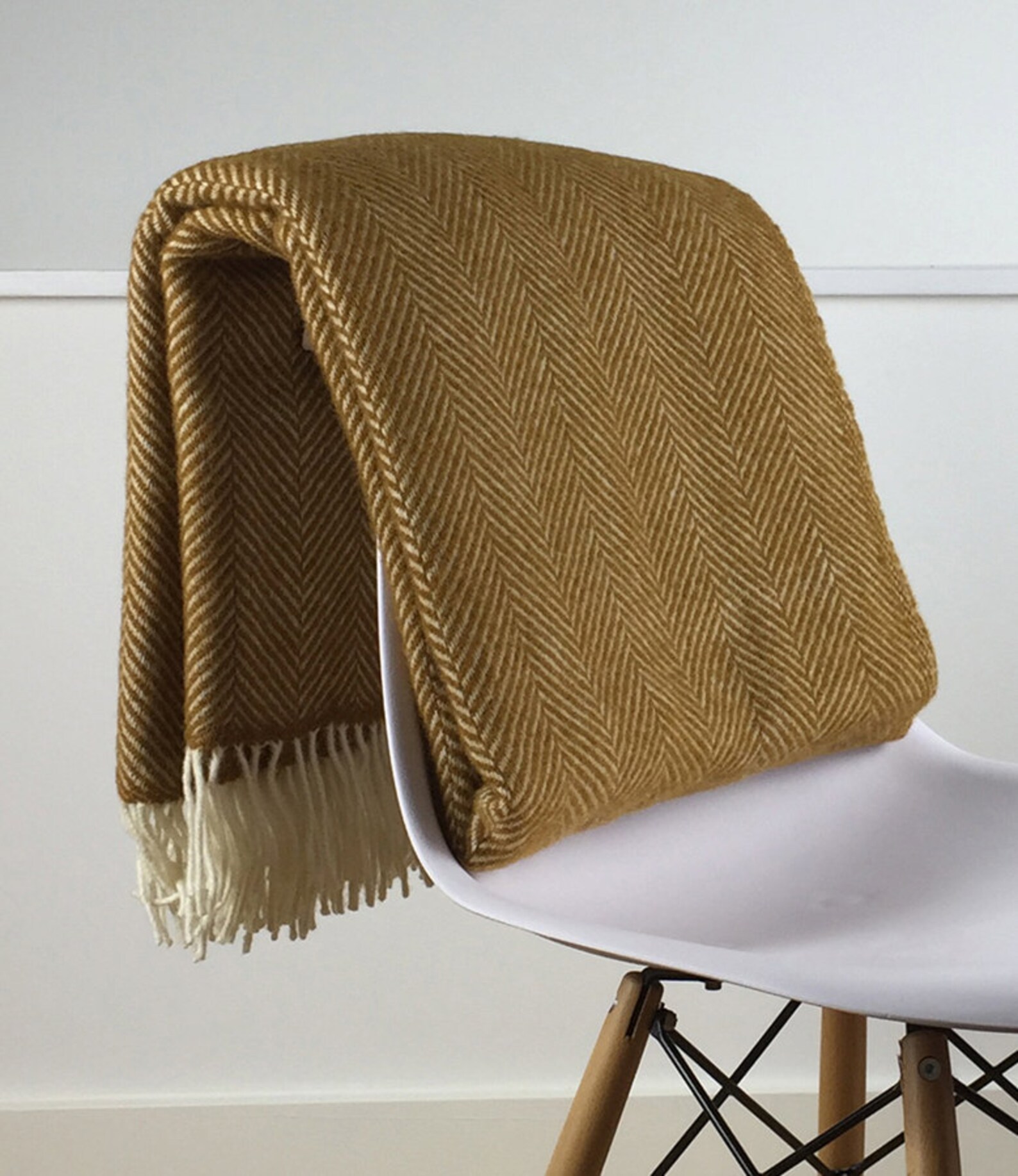 Mustard Yellow Blanket 100 Wool Mustard Yellow Sofa Throw Etsy Australia