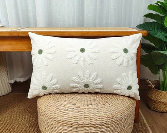 Daisy Flower Cushion, Soft Boucle Cushion, Fun Sofa Throw Cushion, Chair Cushion For Living Room, Kids Bedroom, Flower Cushion, Kids Decor