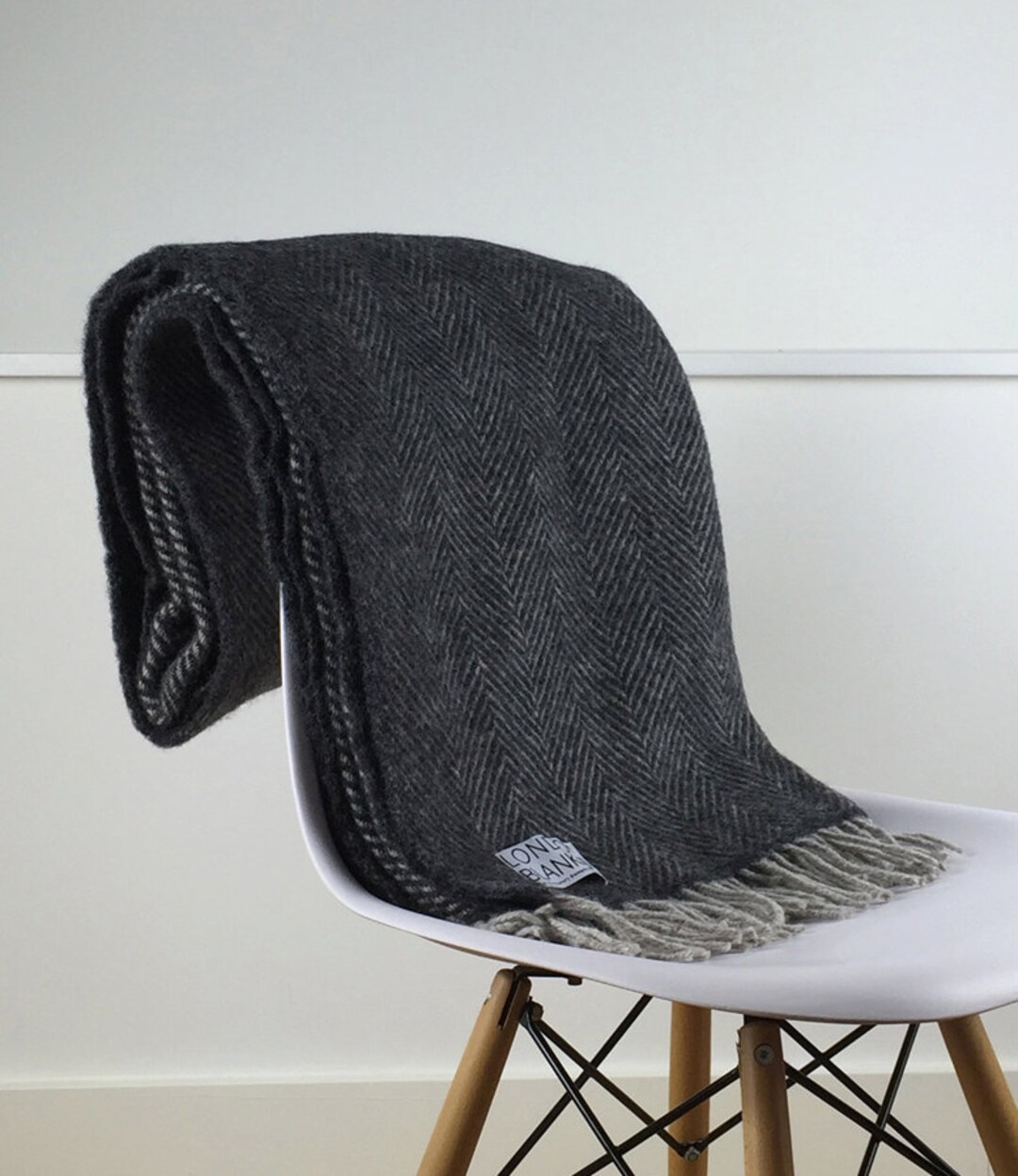 Silver Grey Throw Blanket 100 Wool Grey Sofa Throw Silver Etsy UK