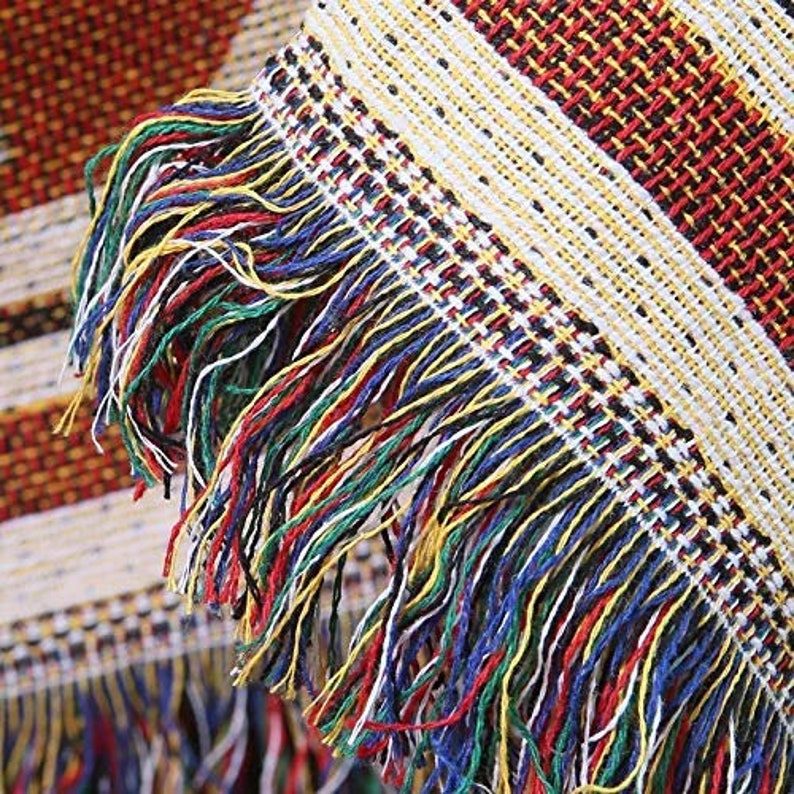 Tapestry Throw Blanket Boho Throw Blanket Woven Fringed Etsy