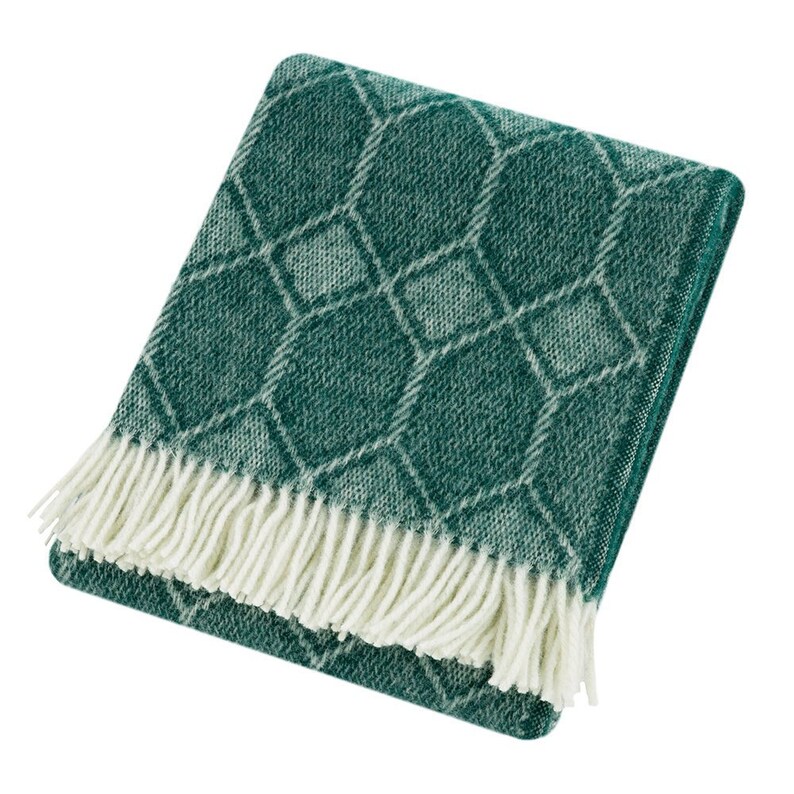 Green Throw Blanket 100 Wool Sofa Bed