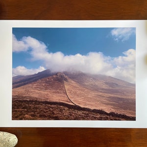 Clouded Summit : A3 giclée art print, satin finish / Mourne Mountains, Area of Outstanding natural Beauty, Mourne Wall image 4