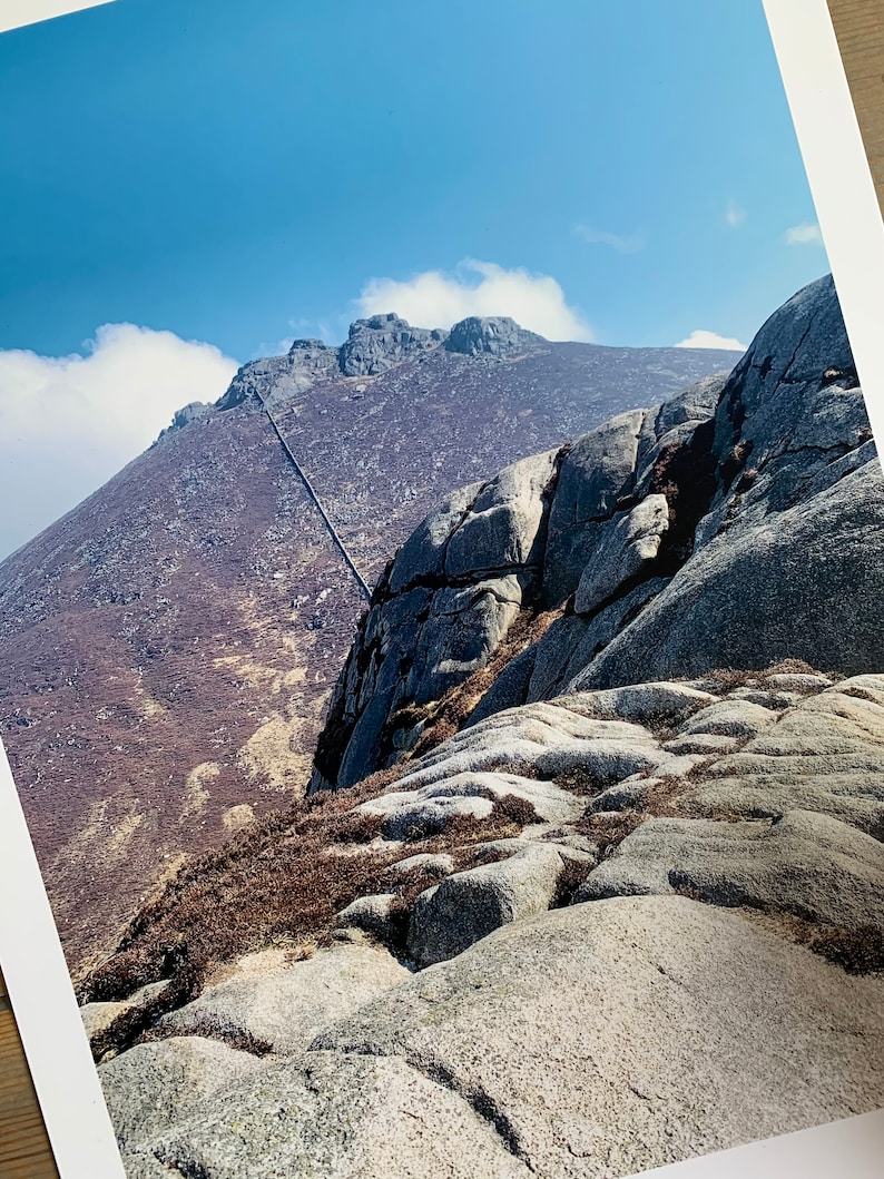 Slieve Binnian : A3 giclée art print, gloss finish / Mourne Mountains image 3