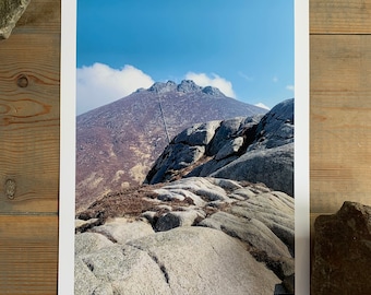 Slieve Binnian : A3 giclée art print, gloss finish / Mourne Mountains