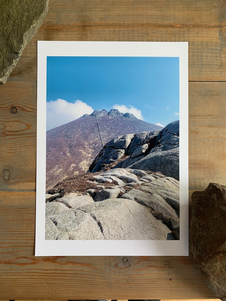 Slieve Binnian : A3 giclée art print, gloss finish / Mourne Mountains image 1