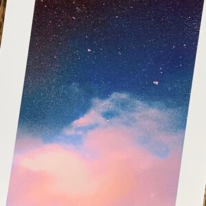 Marshmallow clouds : pair of photographic giclée prints / A4 size / sky lovers, sunset, cloud art image 4