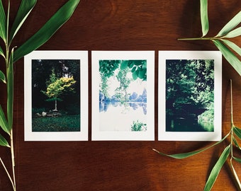 Dream In Green : set di 3 A5 mini stampe / stampe d'arte fotografica / giardini / paesaggi