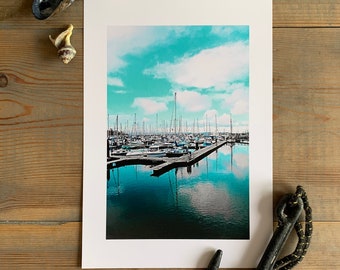 Bangor Marina : A4 giclée art print, matte finish / Northern Ireland