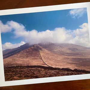 Clouded Summit : A3 giclée art print, satin finish / Mourne Mountains, Area of Outstanding natural Beauty, Mourne Wall image 3