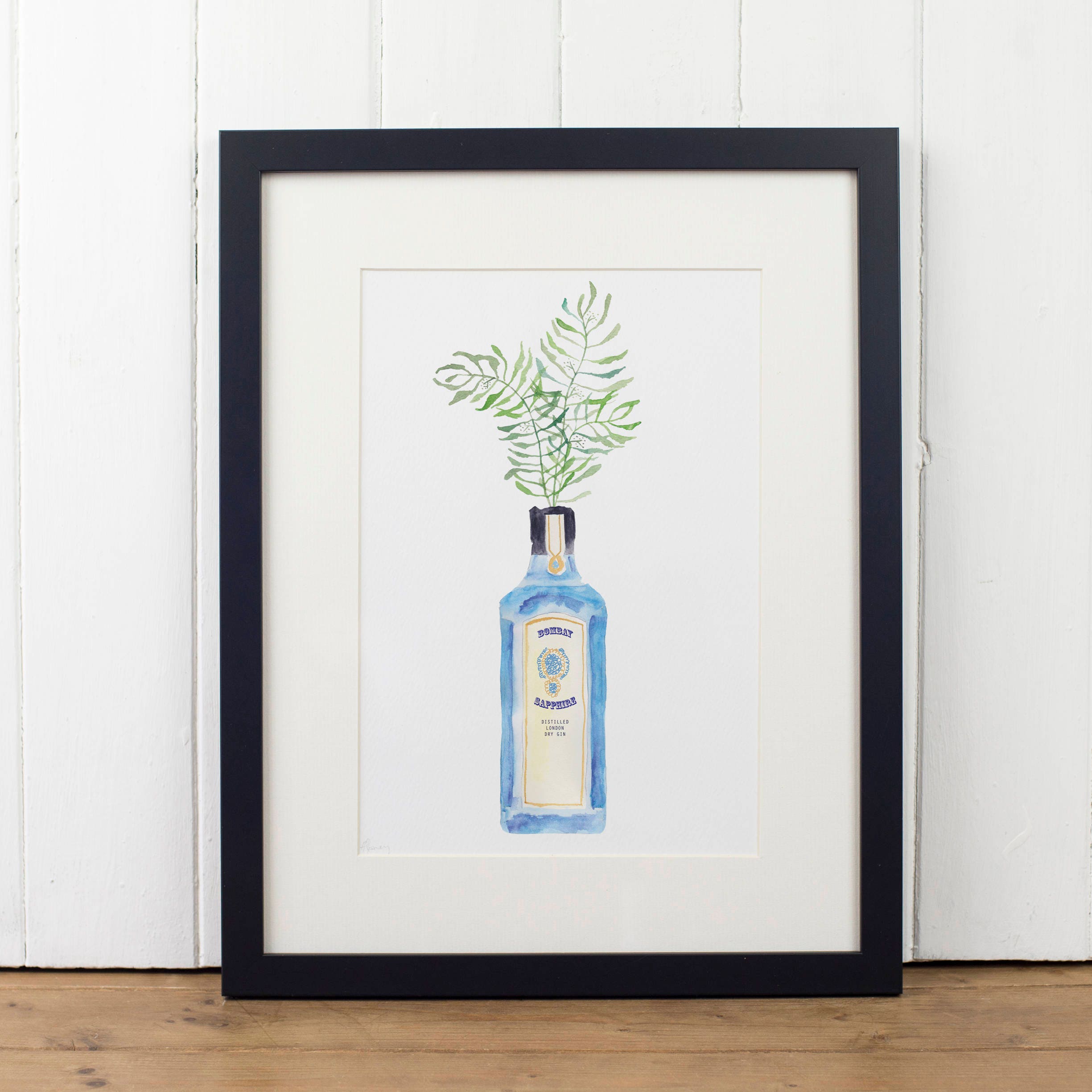 Bombay Sapphire Botanical Watercolour Gin A4 Print. Perfect - Etsy UK