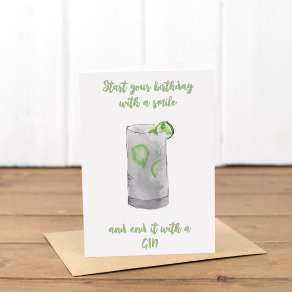 Anniversaire Carte Joyeux Anniversaire De Gin Gin Tonic Etsy Anniversaire Carte Joyeux Anniversaire De Gin Gin Tonic Etsy