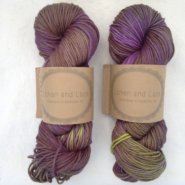 Baby Eggplant ~ Lichen and Lace Hand Dyed Yarn