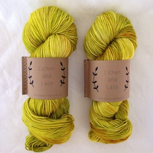 Citron  ~ Lichen and Lace Hand Dyed Yarn