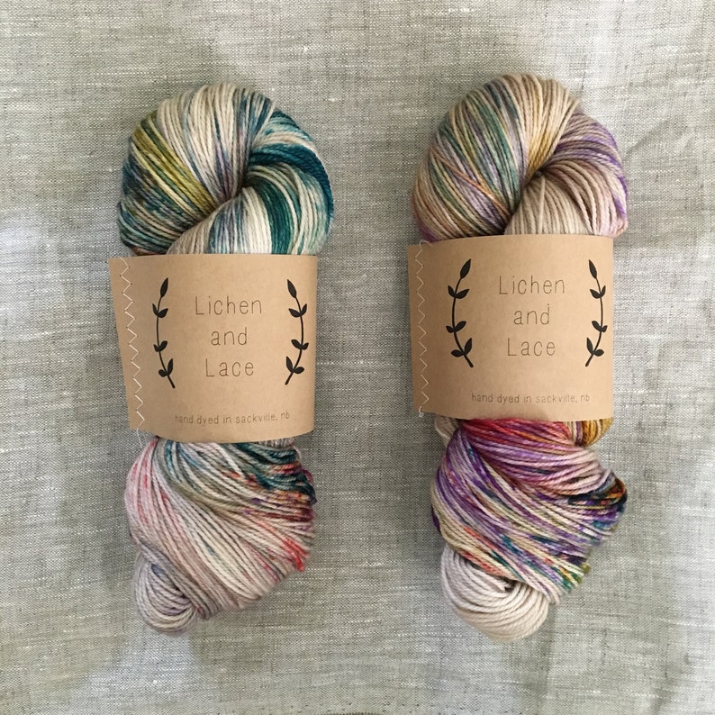 Pressed Flowers Lichen and Lace Hand Dyed Yarn Etsy