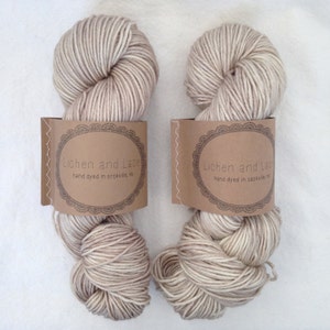 Linen Lichen and Lace Hand Dyed Yarn image 1