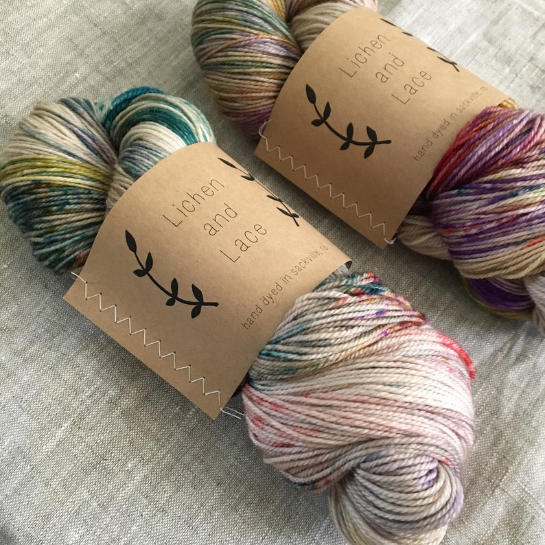 Pressed Flowers Lichen and Lace Hand Dyed Yarn Etsy