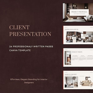 Interior Design Client Presentation Template Canva Design Proposal Moodboard Design Board Project Template Interior Design Tool