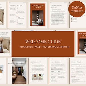 Welcome Guide Template | Canva Client Guide | Interior Designer Welcome Packet | Business Onboarding | Digital Download