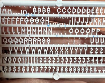 Vintage Plastruct Miniature Teeny Tiny 1/16” scale Plastic Letters LOT! Dioramas, Models, Assemblage, Collage