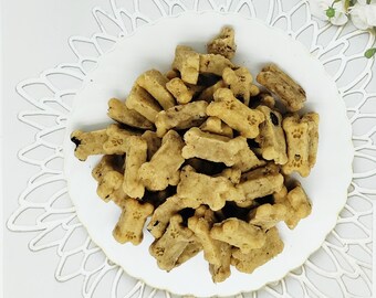 Mini Carob Dog treats, carob dog treats, mini dog treats, like chocolate dog treats, soft dog treats, limited ingredient dog treats