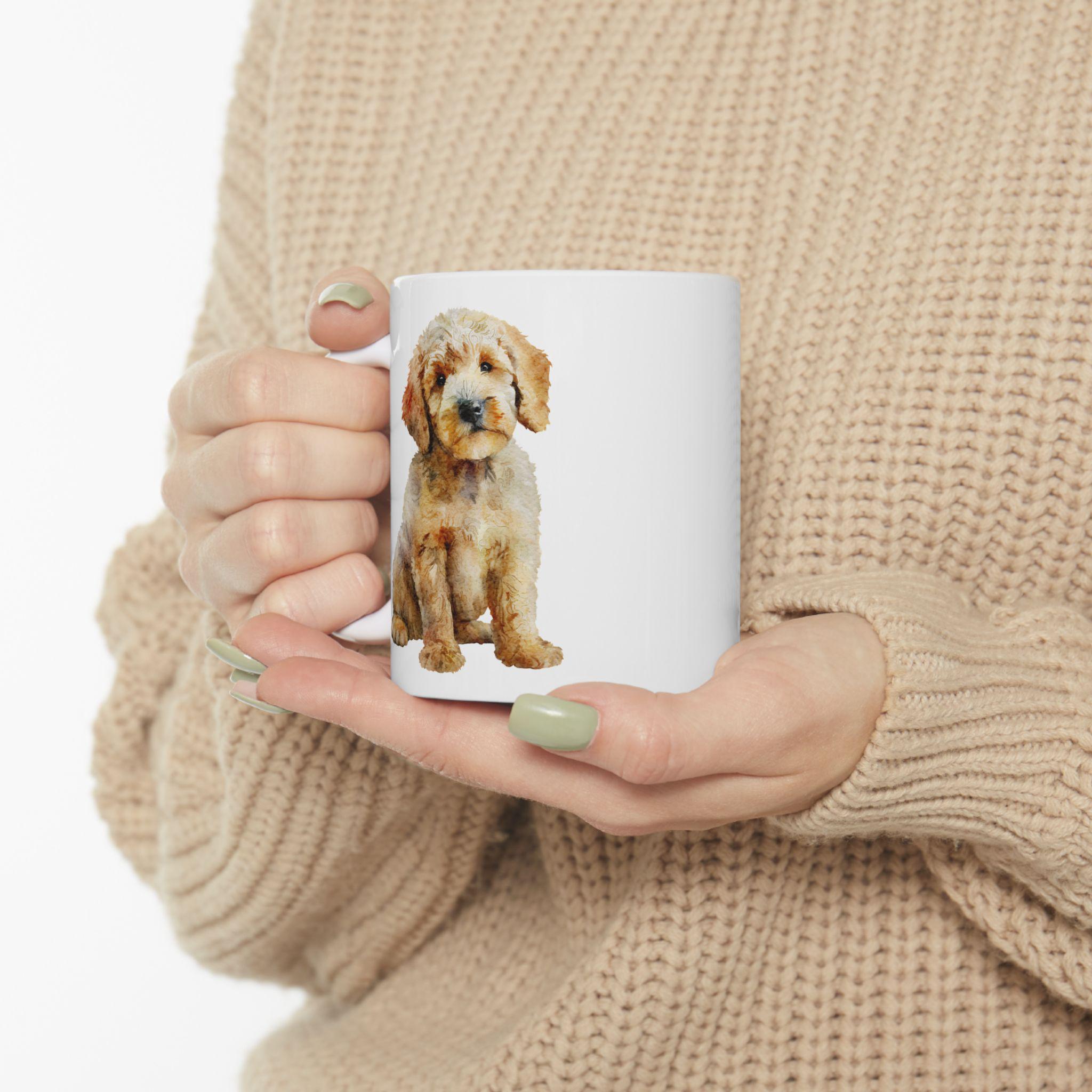 BAAROO Golden Doodle Love Dad, tazza da caffè in ceramica, tazza da tè, 325 ml