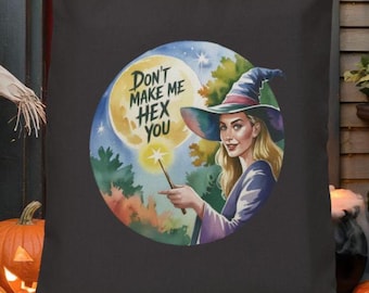 Hexe Tote Bag, Witchy Halloween Halloween Leinwand, Handbemalt