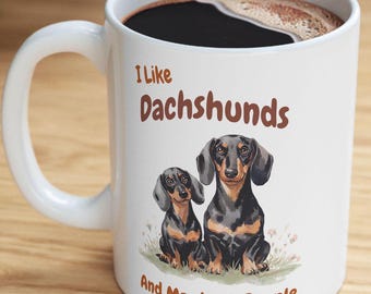 Dachshund Coffee Mug, Funny Wiener Dog Doxie Sausage Meme