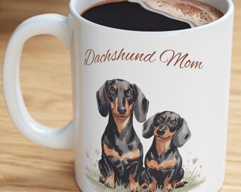 Taza de mamá de perro salchicha, taza de café con diseño de perro salchicha Doxie