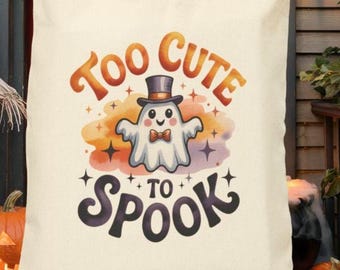 Geist Tote Bag, Halloween Aquarell Leinwand, Herbst gruselige Geschenk