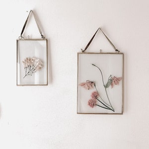 Hanging Brass Photo Frame 6" x 4" / 6" x 8" / 7" x 5" Photo Frames, Pressed Flowers,  Gifts