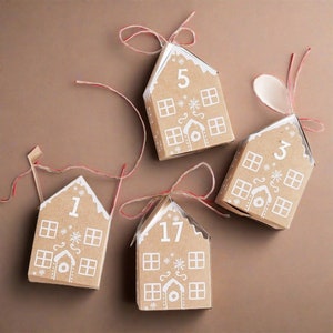 Fill Your Own Advent Calendar Gingerbread Houses - Crafty Advent Calendar