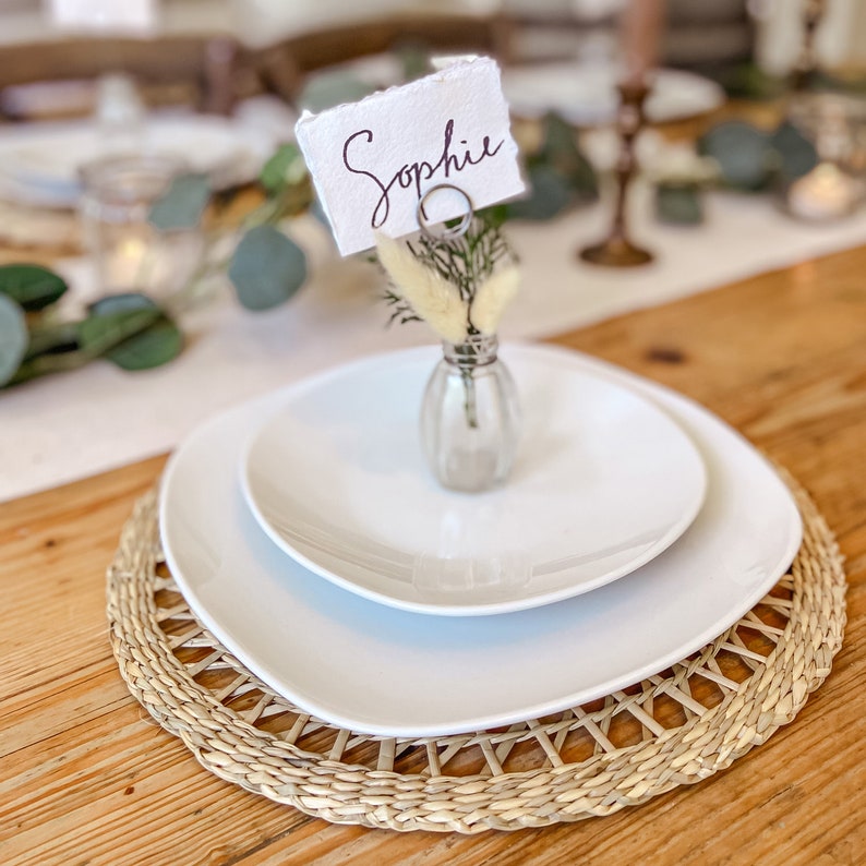 4 X Glass Bud Vase Name Card Holders Wedding Place Settings Etsy UK