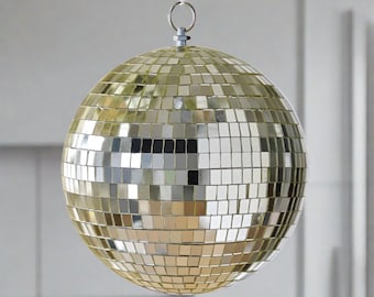 Mirror Disco Ball Hanging Decoration (20cm/30cm/Silver/Gold) - Wedding Decorations, Birthday Party, Event Decor, Kitchen Mirror Ball Decor